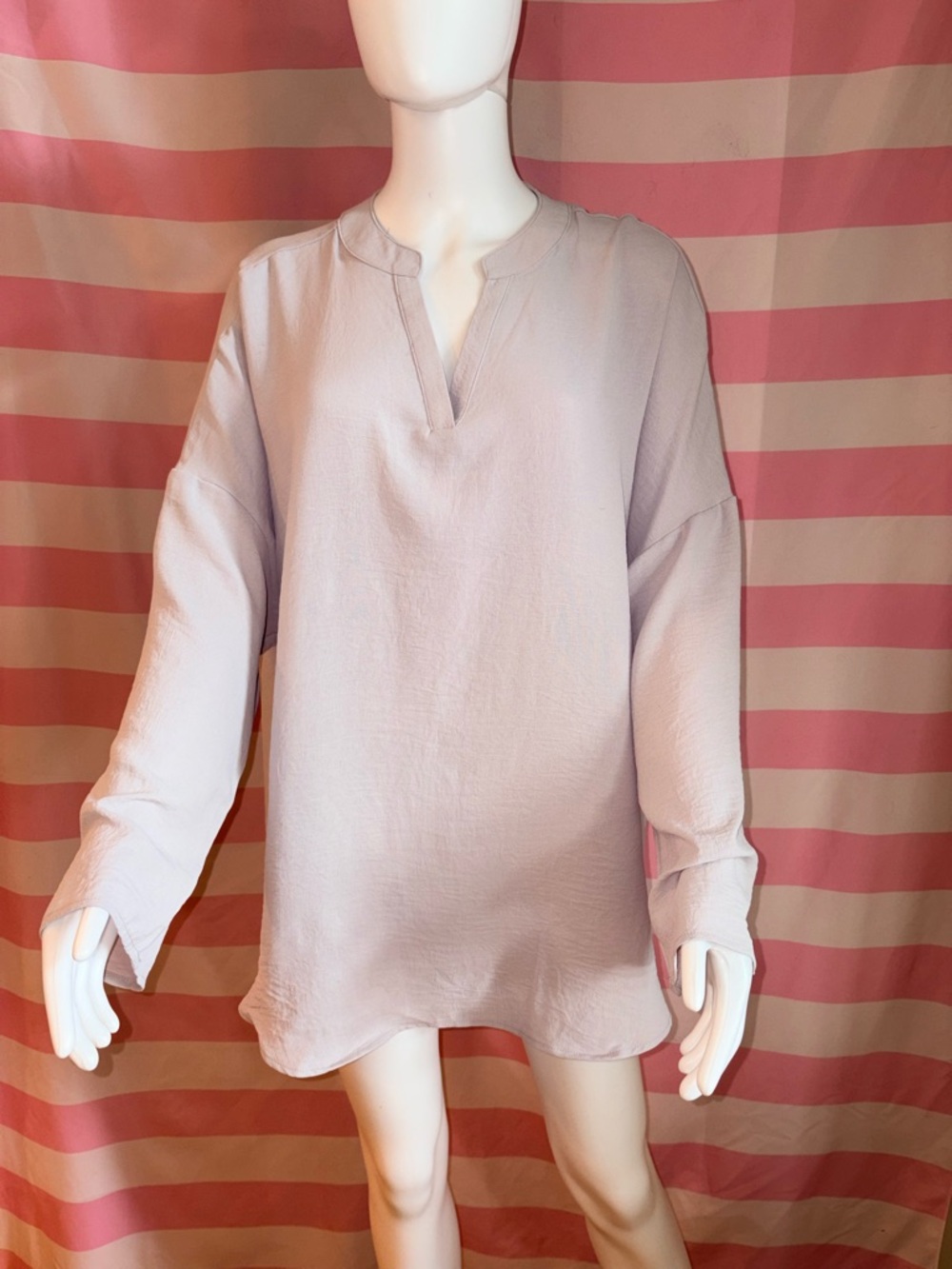 SHEIN Curve Pale Lavender Pullover Top